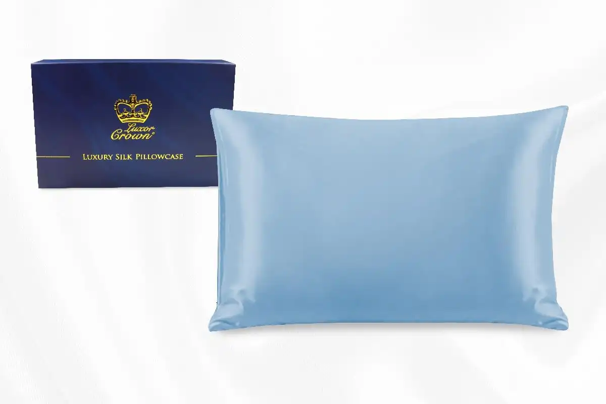 One Piece 100% Pure Two-Side Mulberry Silk Pillowcase Sky