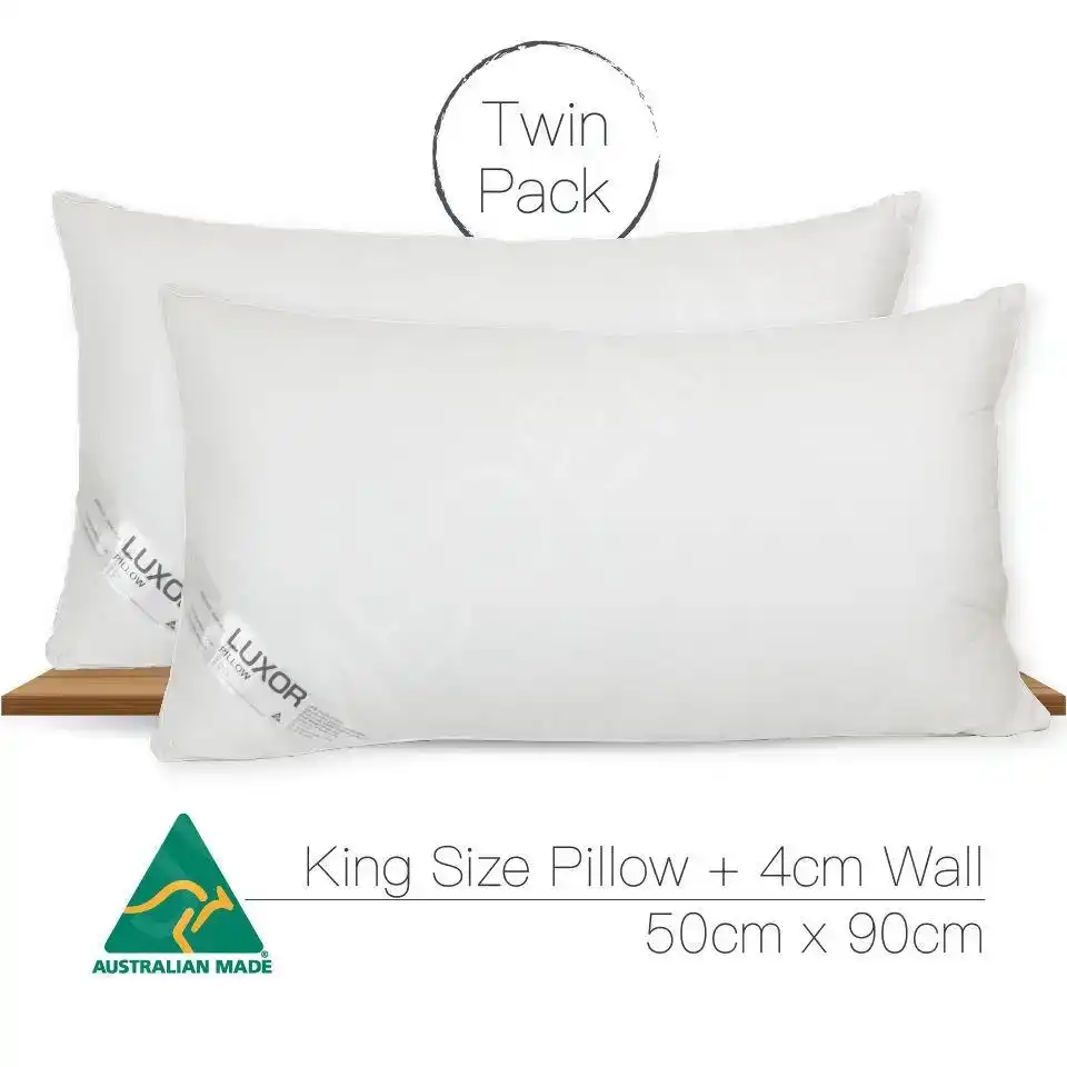 Aus Made Twin Pack King Size Hotel Quality Pillow