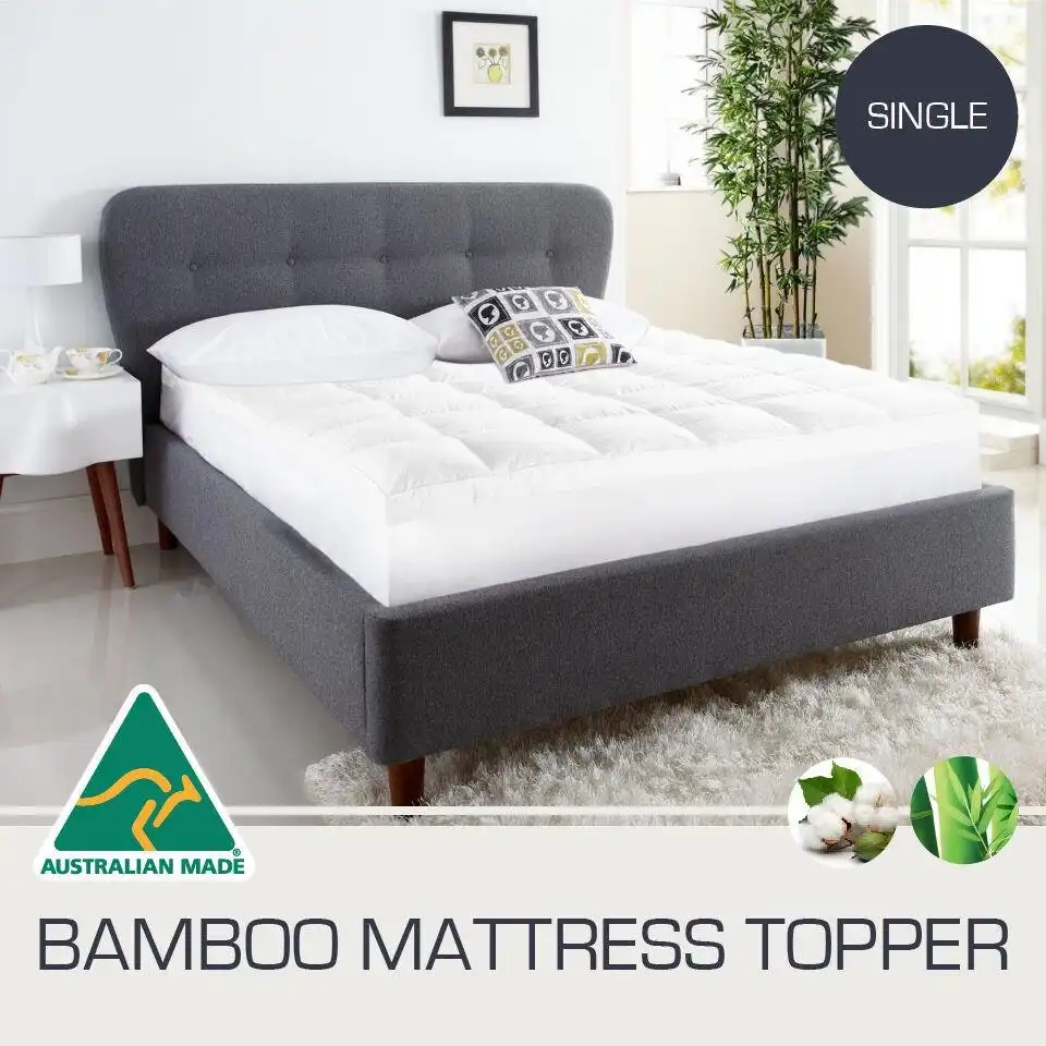 Aus Made 1000GSM Bamboo Fibre Pillowtop Mattress Topper