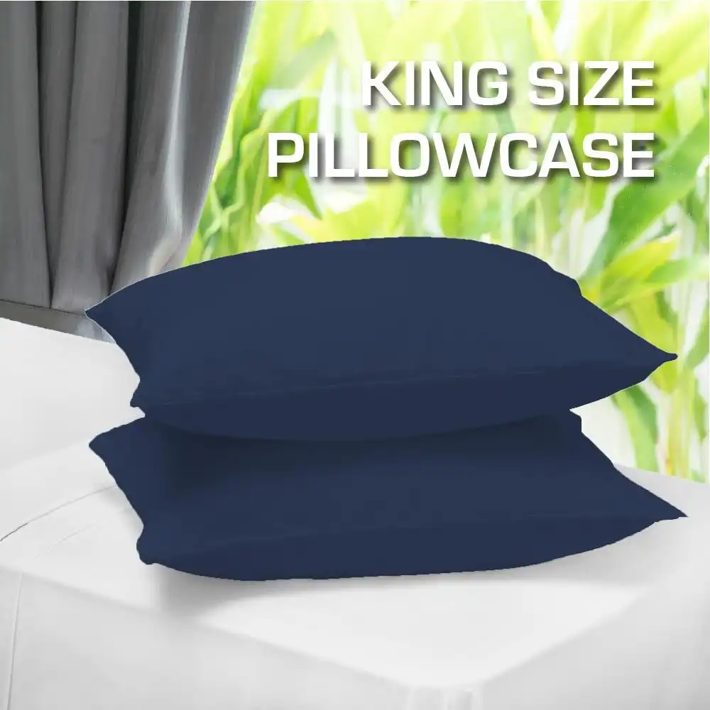 Ocean Color Twin Pack King Size Pillowcase 55 x 95cm
