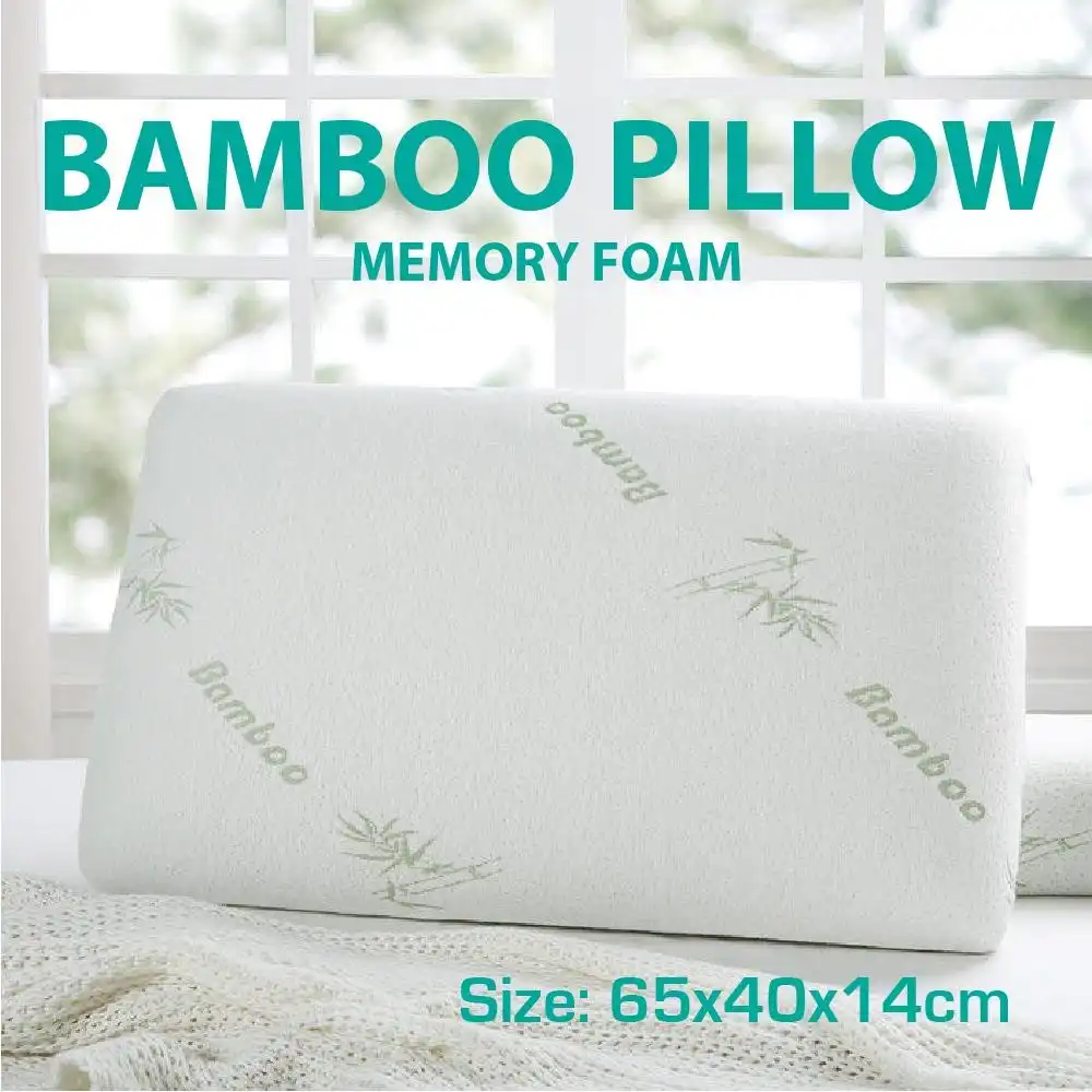 Bamboo Memory Foam Fabric Fibre Cover Standard Pillows