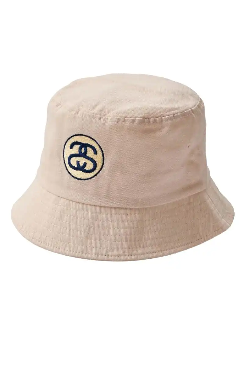 Stussy | Solid SS Link Bucket Hat (Washed White)