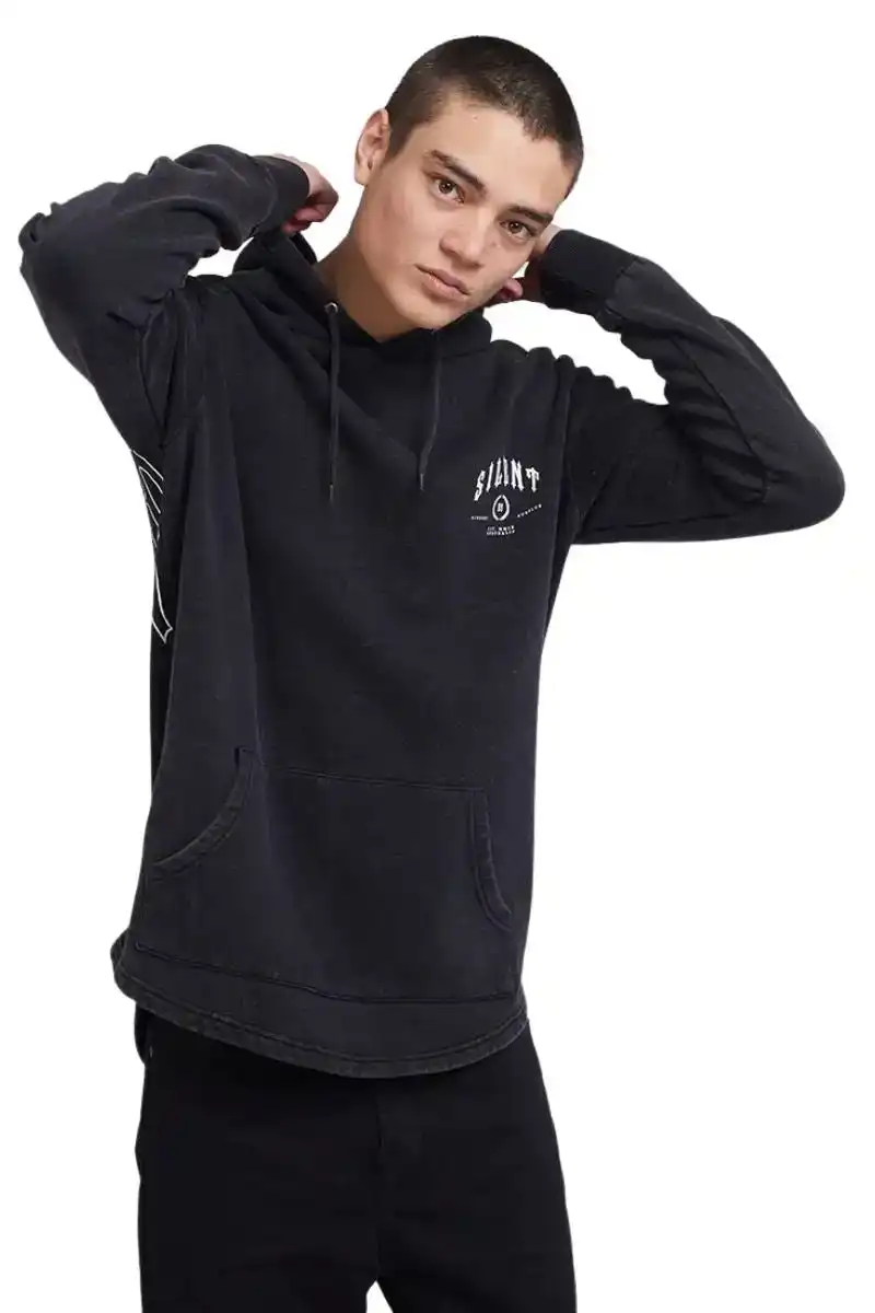 Silent Theory | Mens Clique Scoop Hoody (Black)