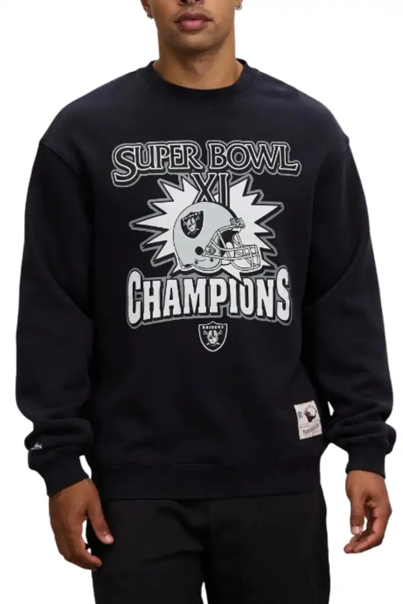 Mitchell & Ness | Mens Vintage Champs Nfl Crew Raiders (Faded Black)