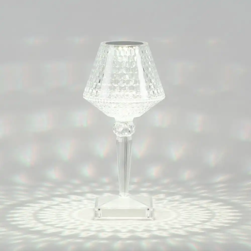 Mandala Pattern Crystal Cut Touch Lamp