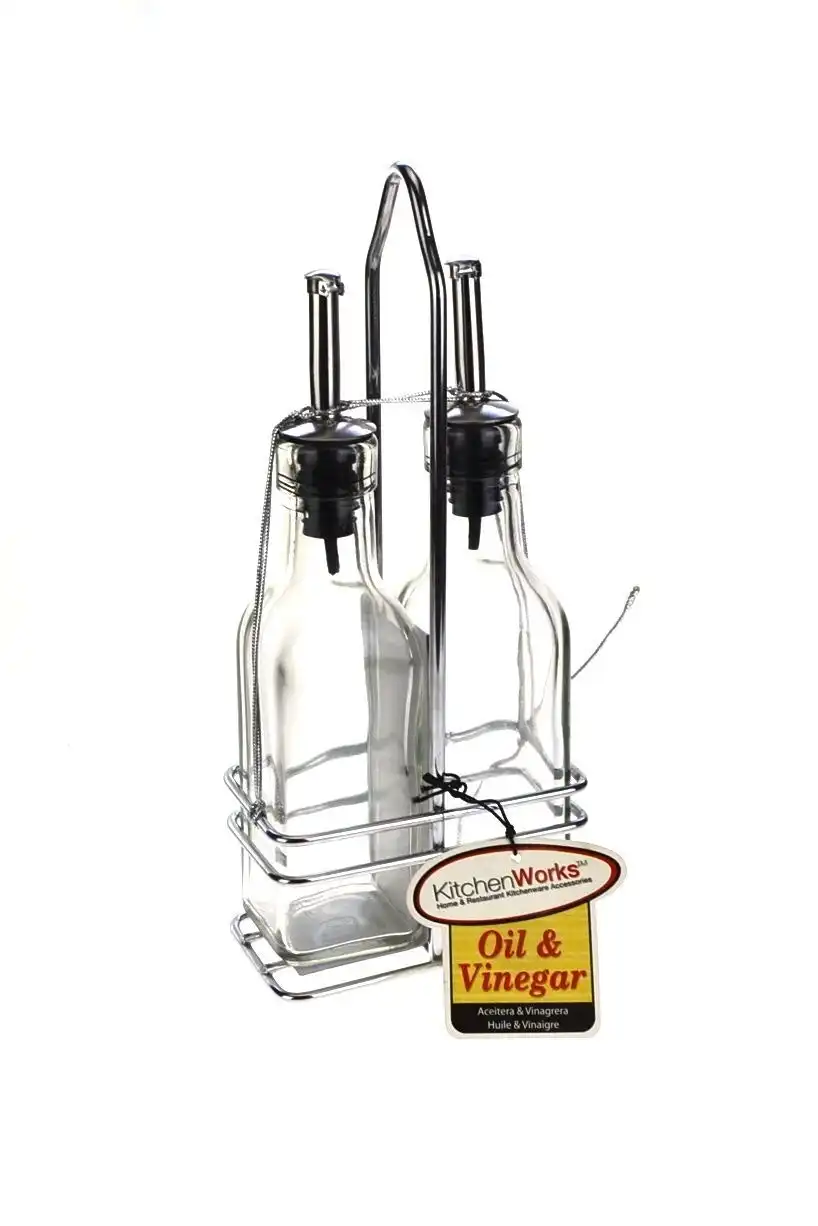 Oil And Vinegar Bottle Set With Stand