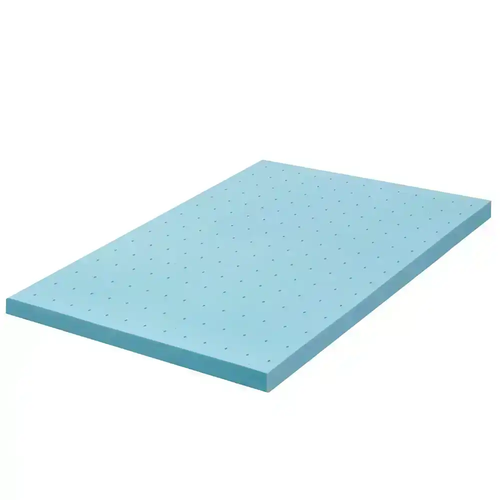 Mona Bedding Memory Foam Mattress Topper 8CM Cool Gel Bed Bamboo Cover Flat D