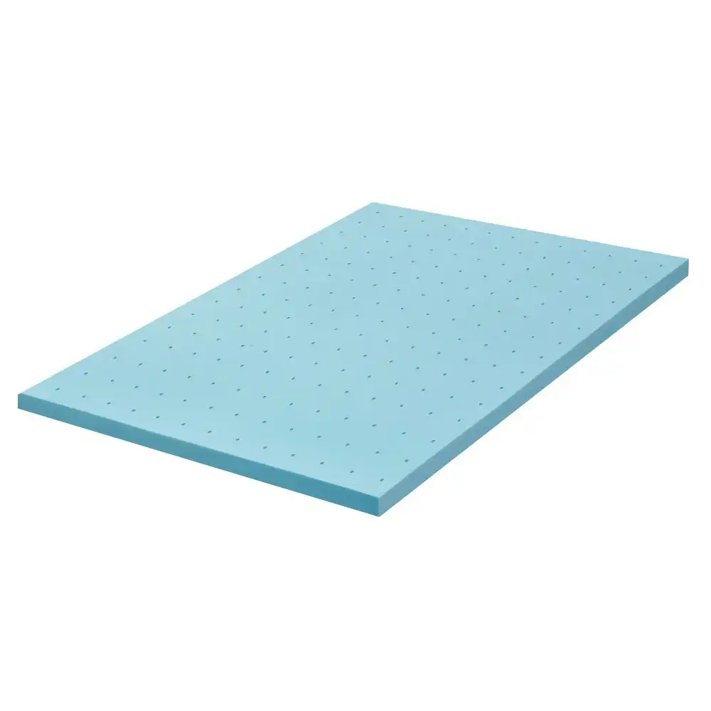 Mona Bedding Memory Foam Mattress Topper Cool Gel Bed w/Bamboo Cover Underlay 5CM Flat Double D