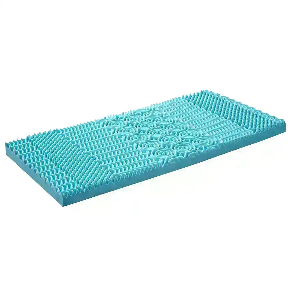 Mona Bedding Memory Foam Mattress Topper 8CM Cool Gel Bed Bamboo Cover 7-Zone S