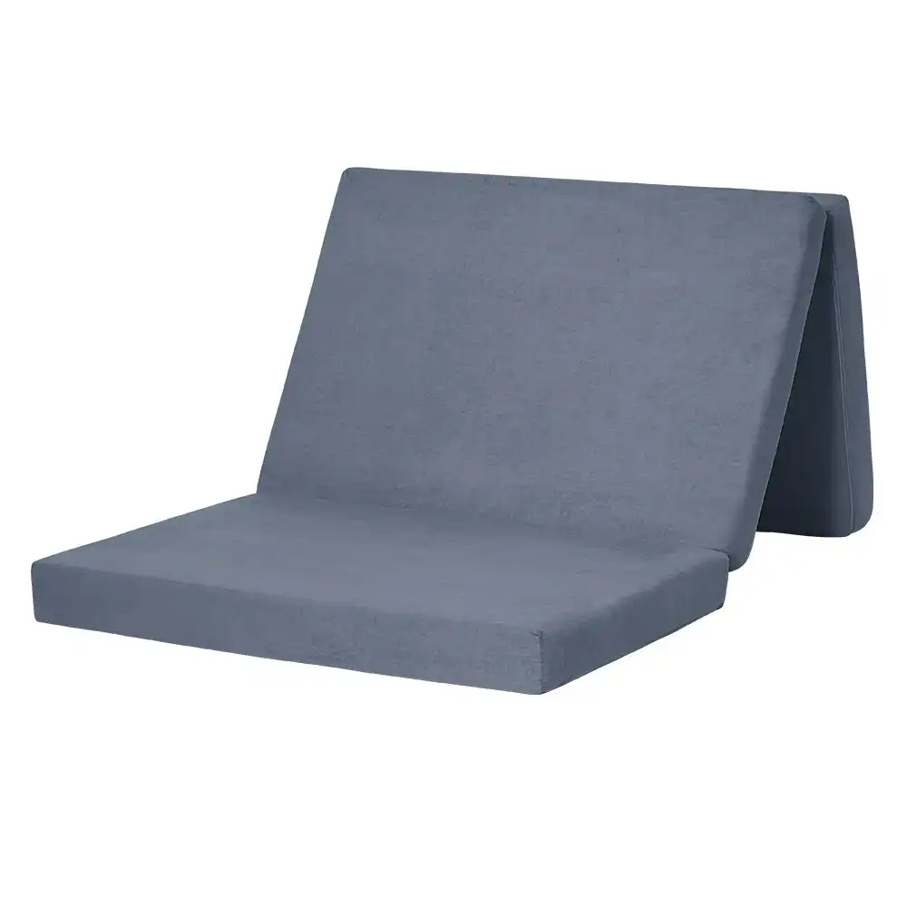 Mona Folding Mattress Portable Double Sofa Foam Bed Camping Sleeping Pad Grey