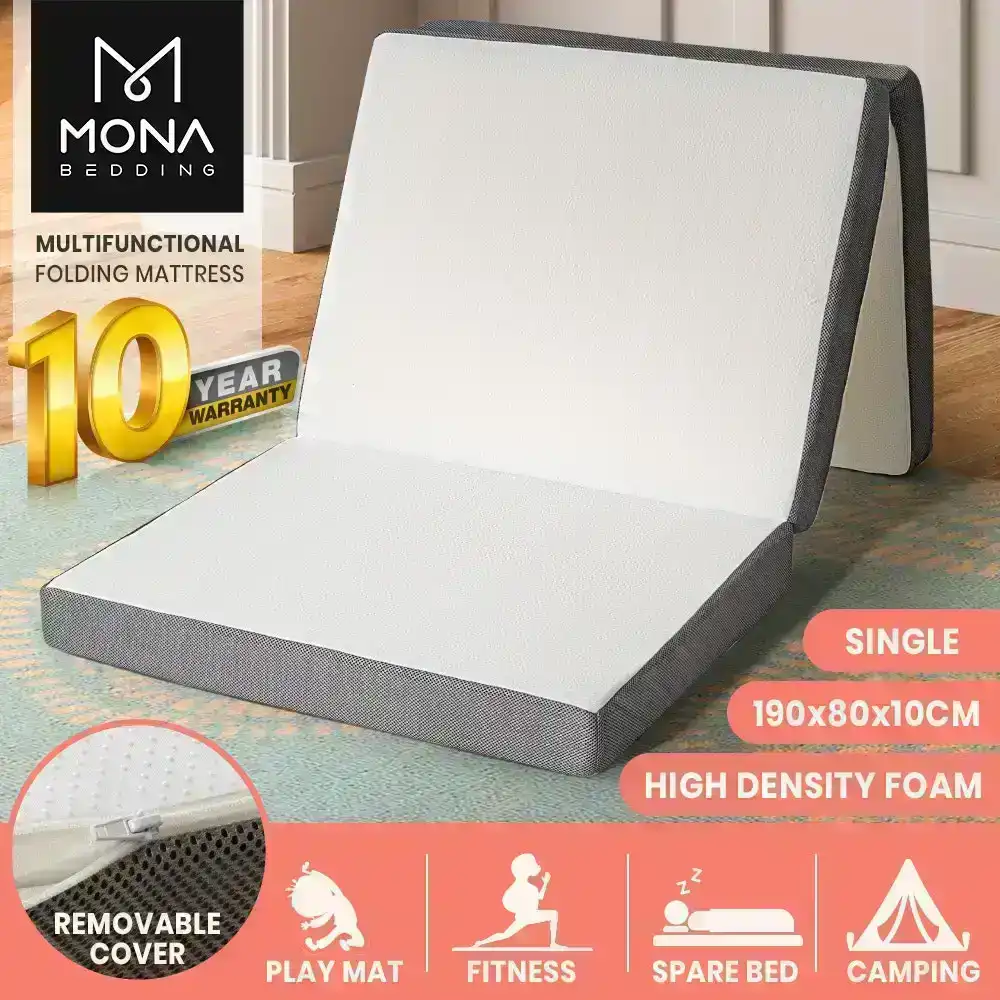 Mona Folding Foam Mattress Sofa Bed Trifold Sleeping Mat Camping Cushion Single