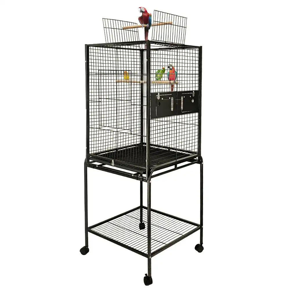 Taily 145cm Large Bird Cage Stand-Alone Aviary Budgie Cages Perch Castor Wheels