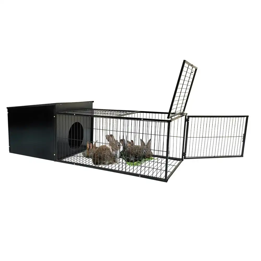 Taily Rabbit Cage Metal Frame Hutch Pet Cages Ferret Playpen Enclosure Carrier