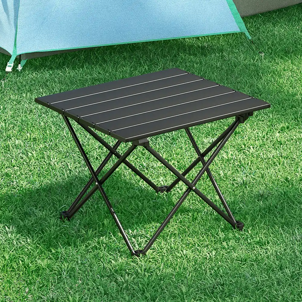 Weisshorn Folding Camping Table 40cm Aluminium Portable Outdoor Picnic Garden BBQ