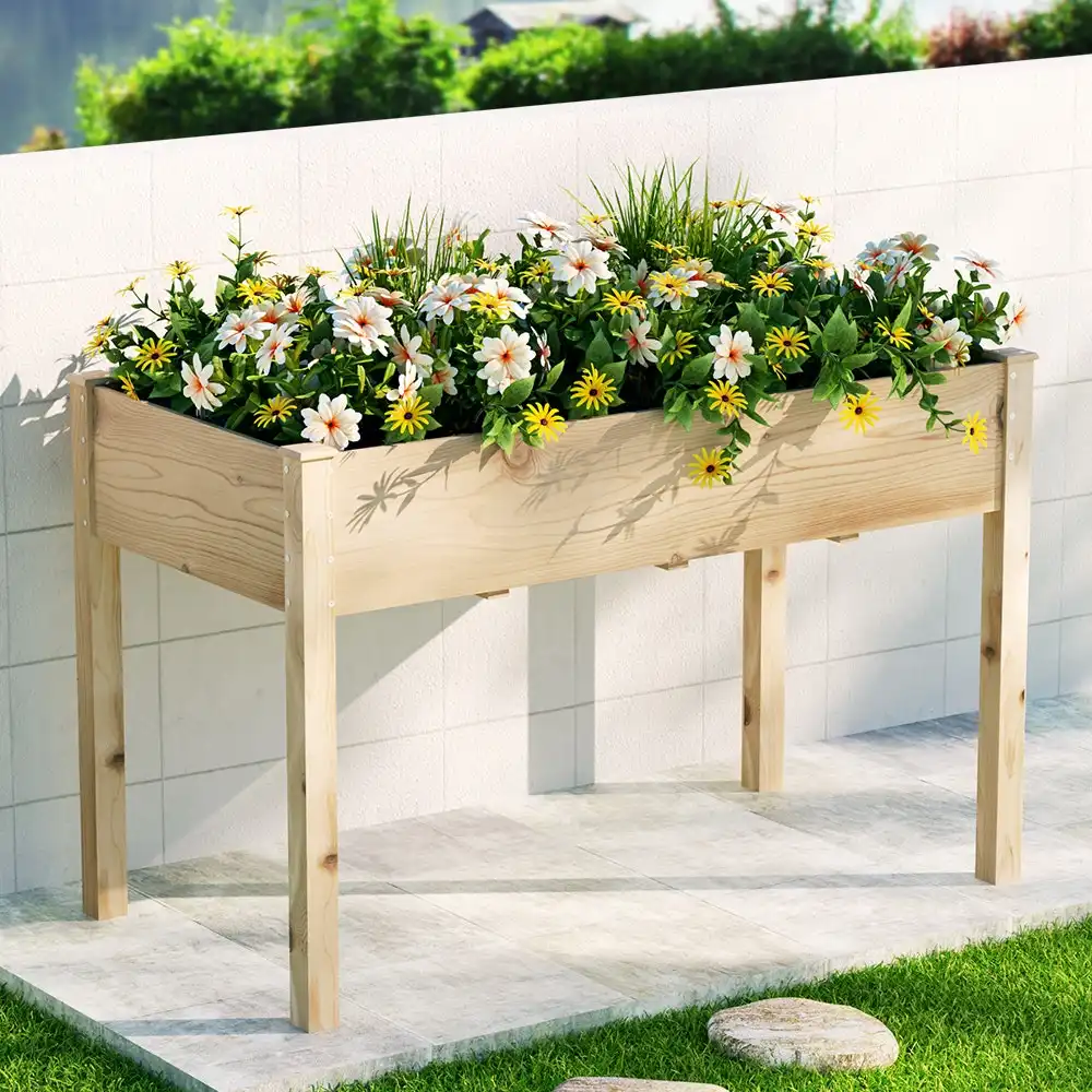 Greenfingers Garden Bed Raised Wooden Planter Box Vegetables 120x60x80cm