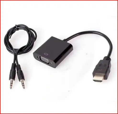 HDMI to VGA + 3.5mm Audio Adapter for Older Monitors