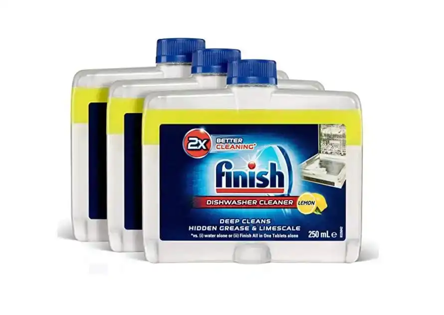 3 Pack Finish Dishwasher Deep Cleaner Lemon Liquid 250ml