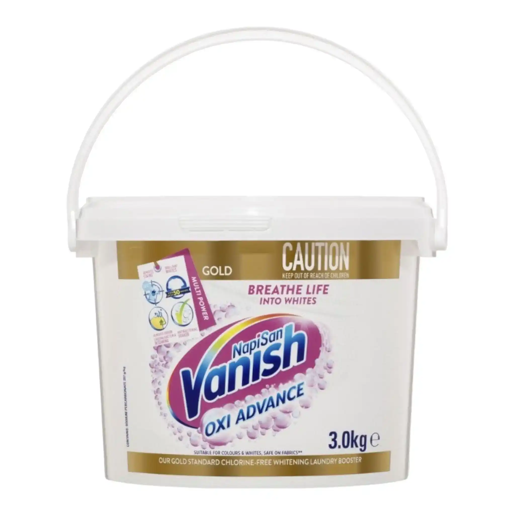 Vanish Napisan Gold Multi Power Crystal White Stain Remover & Laundry Booster Powder 3kg