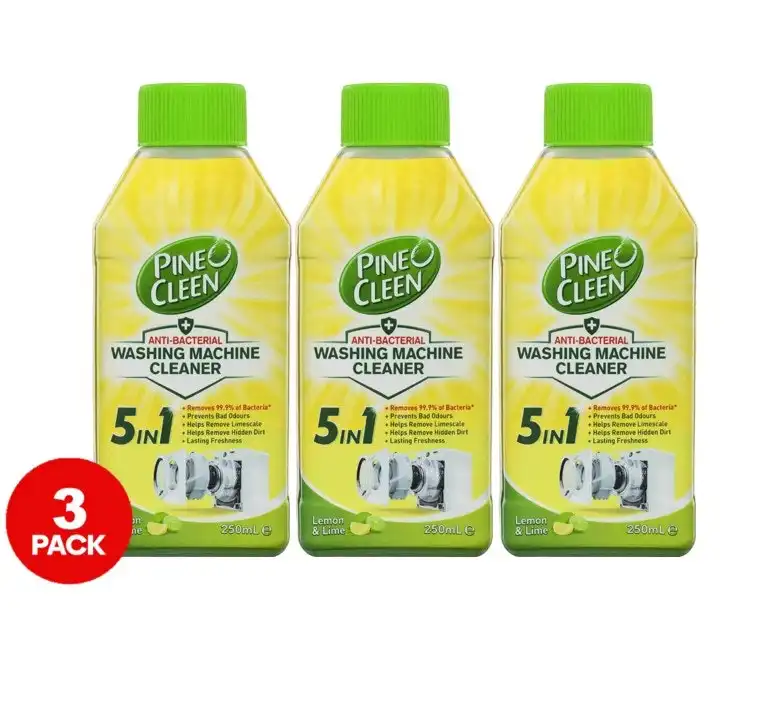 3 Pack Pine O Cleen Anti Bacterial Washing Machine Cleaner Lemon Lime
