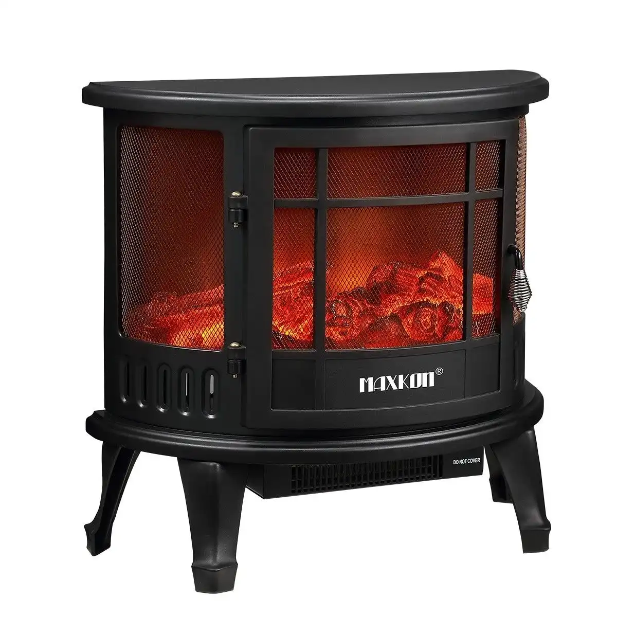 Maxkon  Electric Fireplace Freestanding Stove Heater LED Flame Effect Log Fire 1800W
