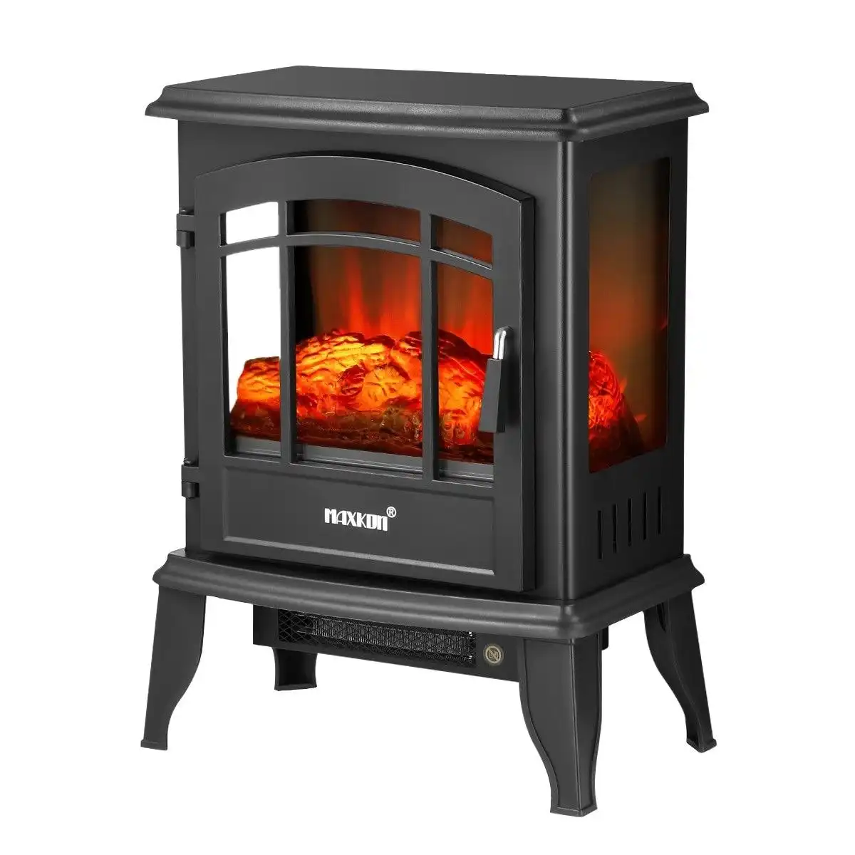 Maxkon 16 Inch Panoramic Electric Fireplace Heater Stove 1800W Portable Flame Thermostat