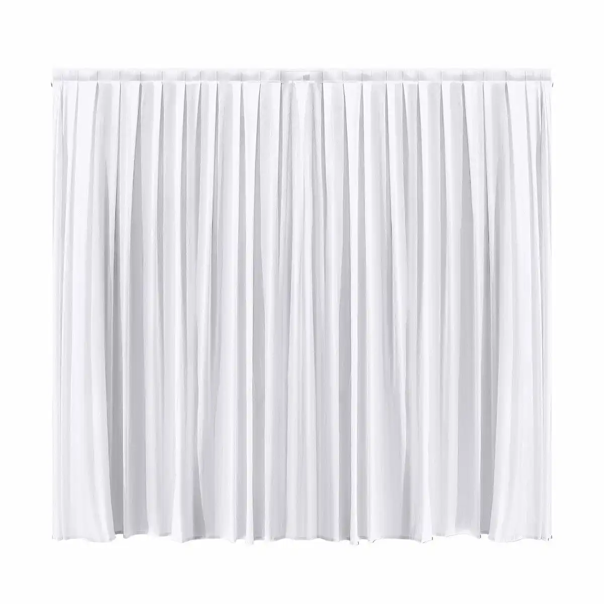 Ausway White Backdrop Curtain Silk Background Drape Wedding Party Birthday Decoration Stage Photography with Rod Pocket 3x3m