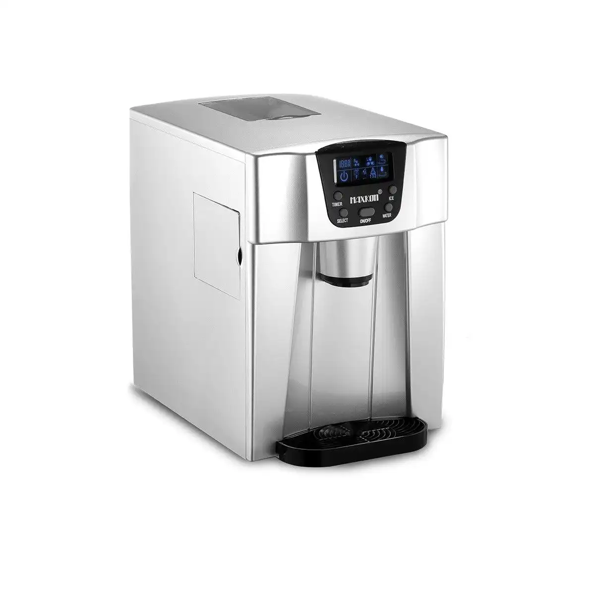 Maxkon  Portable Ice Maker Machine Water Dispenser Home & Commercial Use Silver