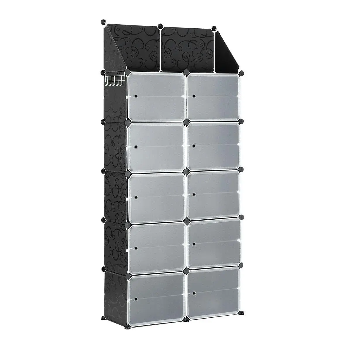 Ausway 40 Pairs Stackable Shoe Storage Box Organiser Cube DIY Shoe
