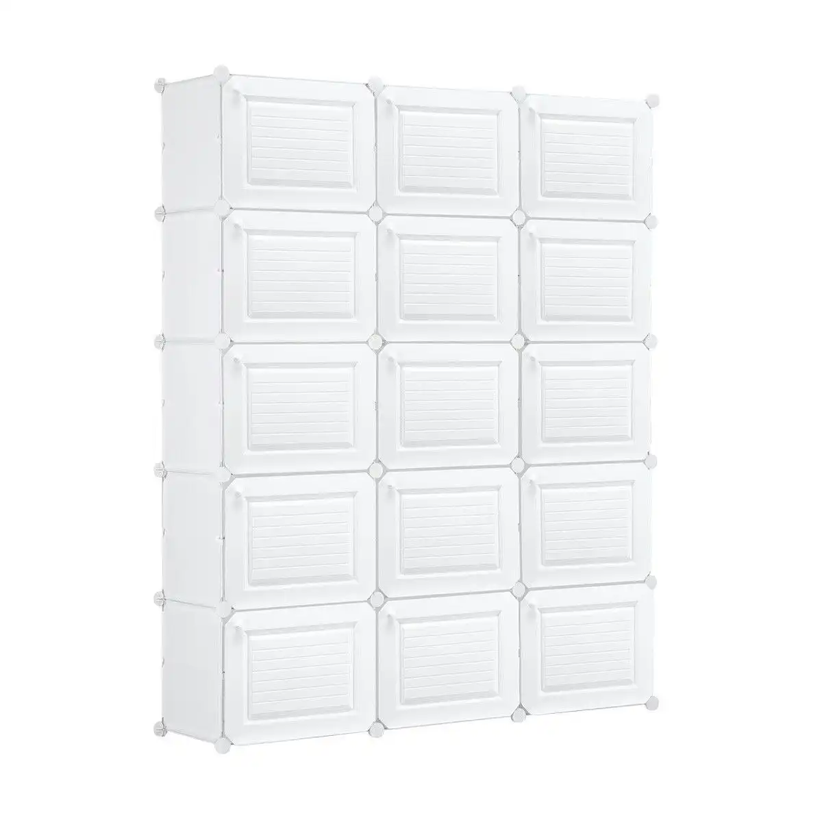 Ausway 60 Pairs Stackable Shoe Storage Box Organiser Cube DIY Shoe Cabinet Rack Shelf 30 Tier White