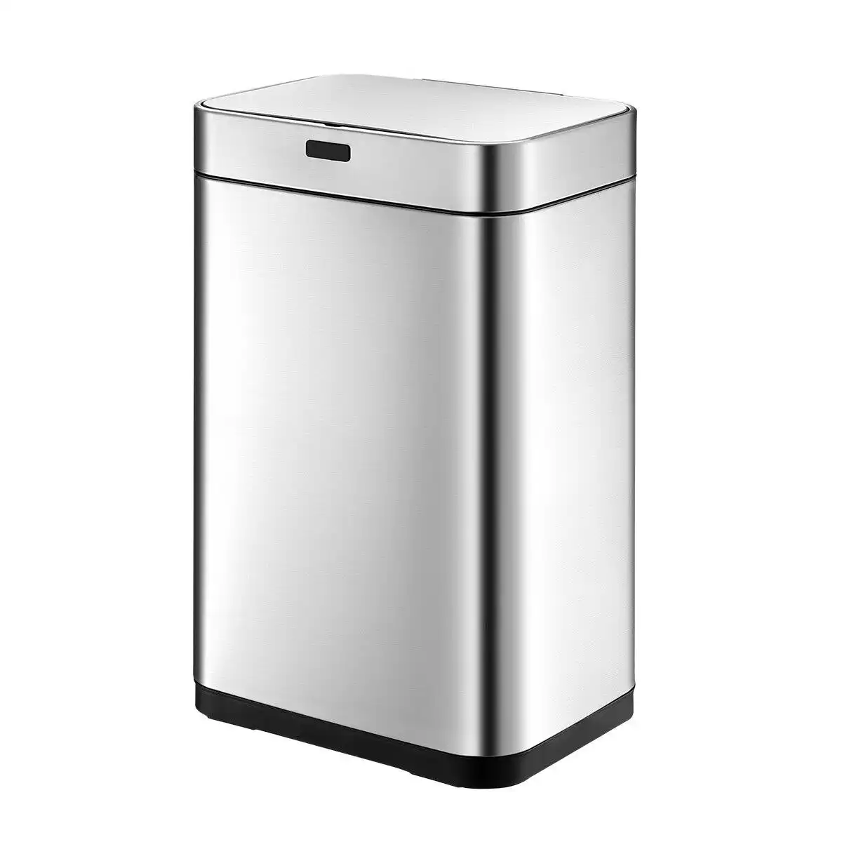 Ausway 75L Dual Rubbish Bin Recycling Kitchen Waste Trash Garbage Can Motion Sensor Stainless Steel Silver