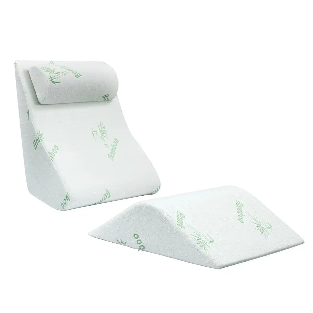 Luxdream  3 Pcs Foam Bed Wedge Pillow Headrest Leg Elevation Pillow Breathable Cover