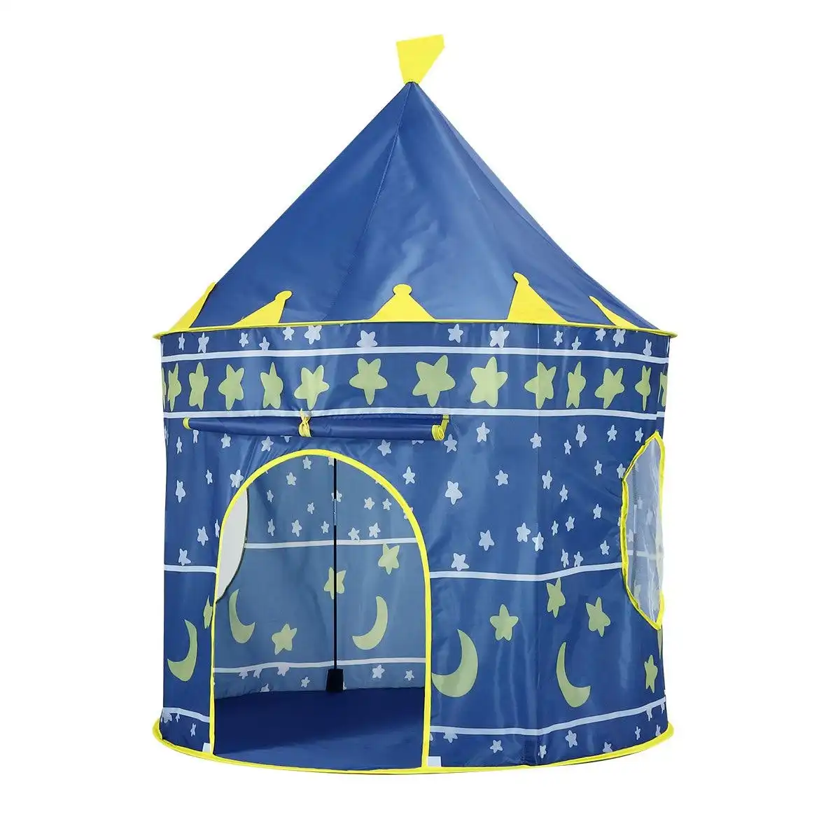 Ausway Castle Play Tent for Boys Girls Night-Sky Kids Play House Star Moon - Blue