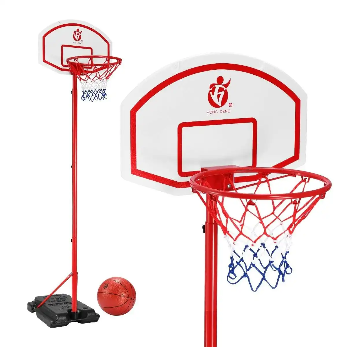 Ausway 2.7m Adjustable Kid Basketball System Hoop Stand Backboard Basketball Set