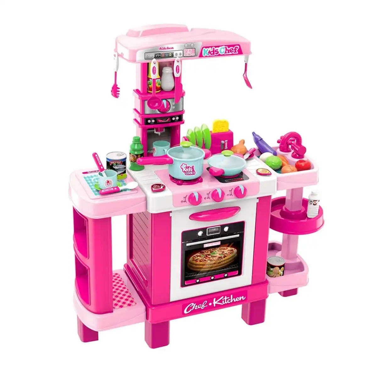 Ausway 29 Pcs Large Kids Kitchen Pretend Play Set Children Cooking Toys Toddler Gift