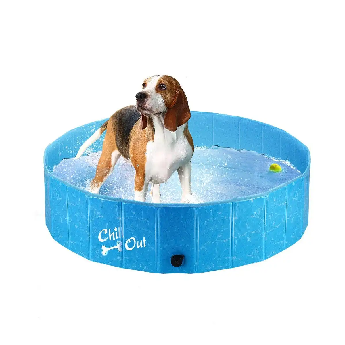 AFP  Foldable Dog Puppy Swimming Paddling Pool Washing Bath Tub S Size for Cat Pet Children