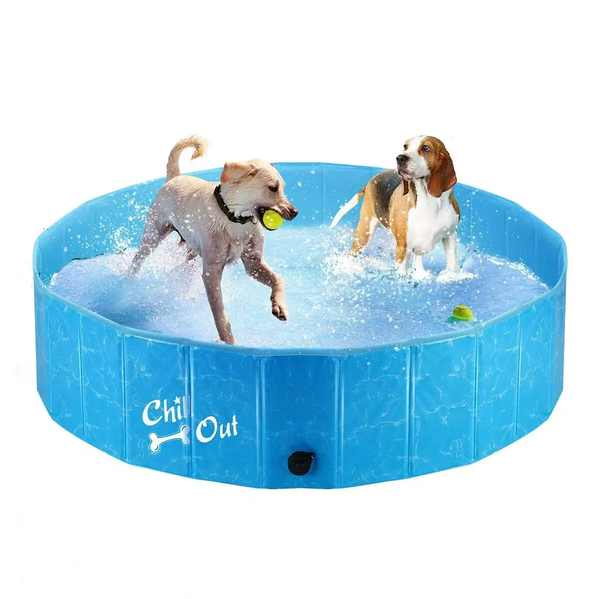 AFP  Portable Foldable Dog Puppy Swimming Paddling Pool Washing Bath Tub L Size for Cat Pet Children