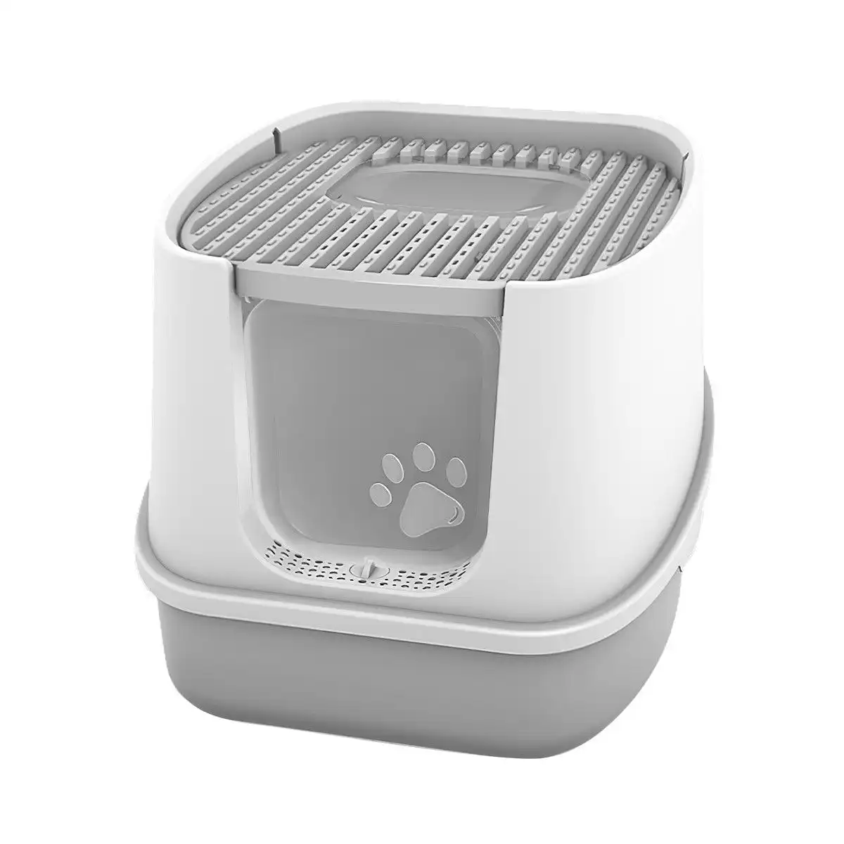 Pet Scene Cat Litter Box House Tray Large Fully Enclosed Hooded Kitty Toilet Furniture Pet Training