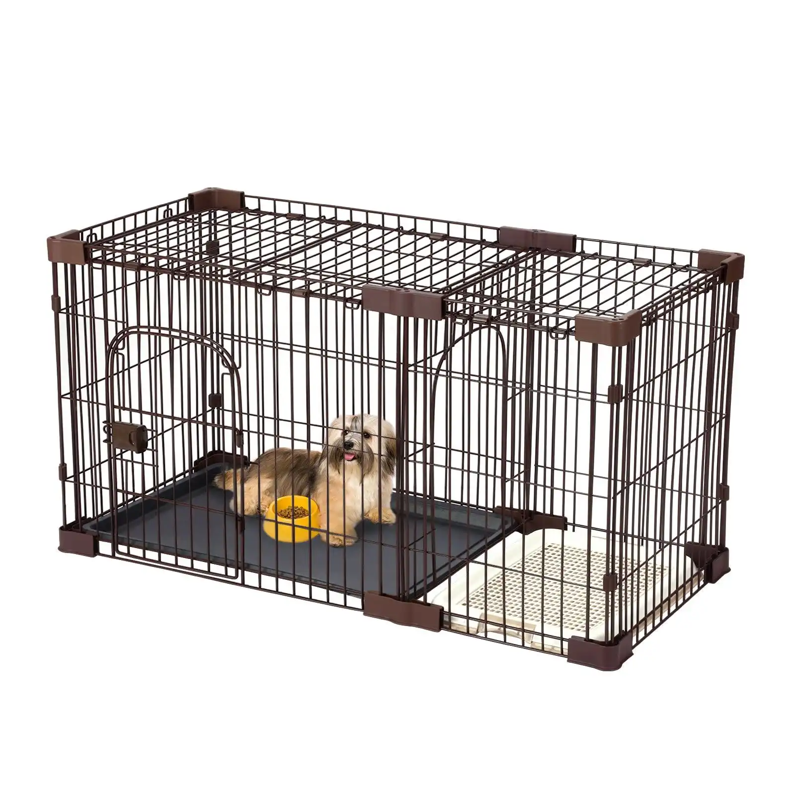 Pet Scene Dog Cage Cat Crate Doggy Kennel Puppy Playpen Enclosure Pet House Home Toilet Tray Wired L