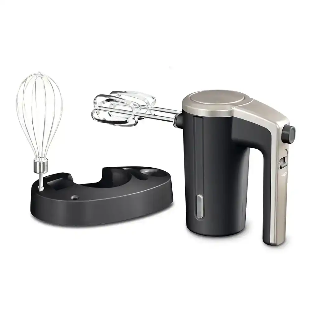 Geek Chef USB Rechargeable Cordless 50W Electric Food Hand Mixer & Whisk Black