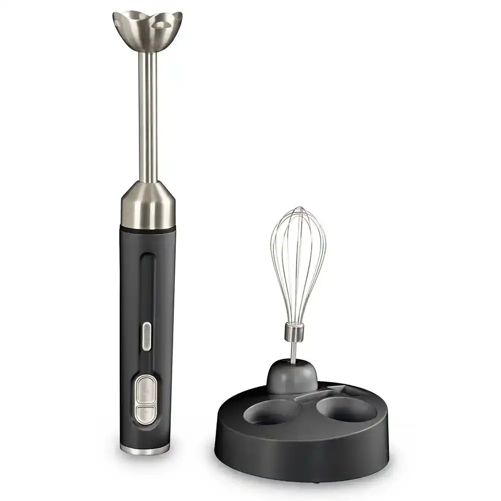 Geek Chef Rechargeable Cordless Electric 200W Stick Hand Blender/Whisk Mixer BLK