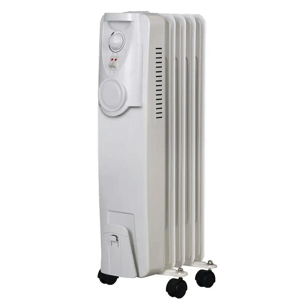 Sunair 5 Fin Oil Heater w/ Thermostat 1000W Home Heat/Heating Portable