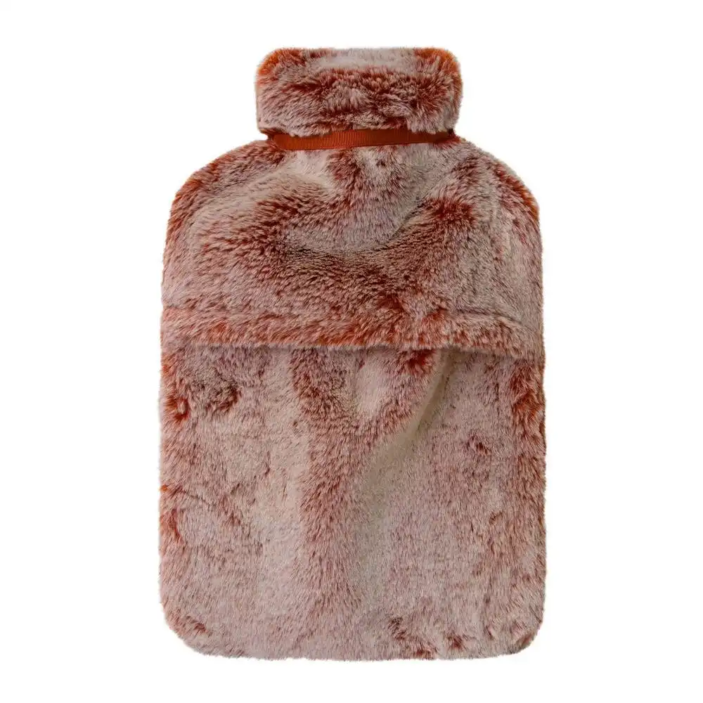 J.Elliot Archie 37cm Hot Water Bottle & Cover Heat Pack Faux Fur Terracotta