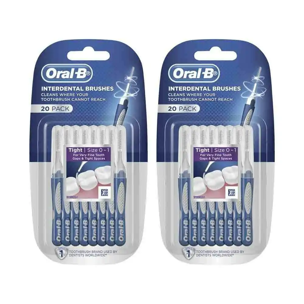 40PK Oral B Reusable Interdental Tooth Brushes Dental Teeth Cleaning BrushPicks
