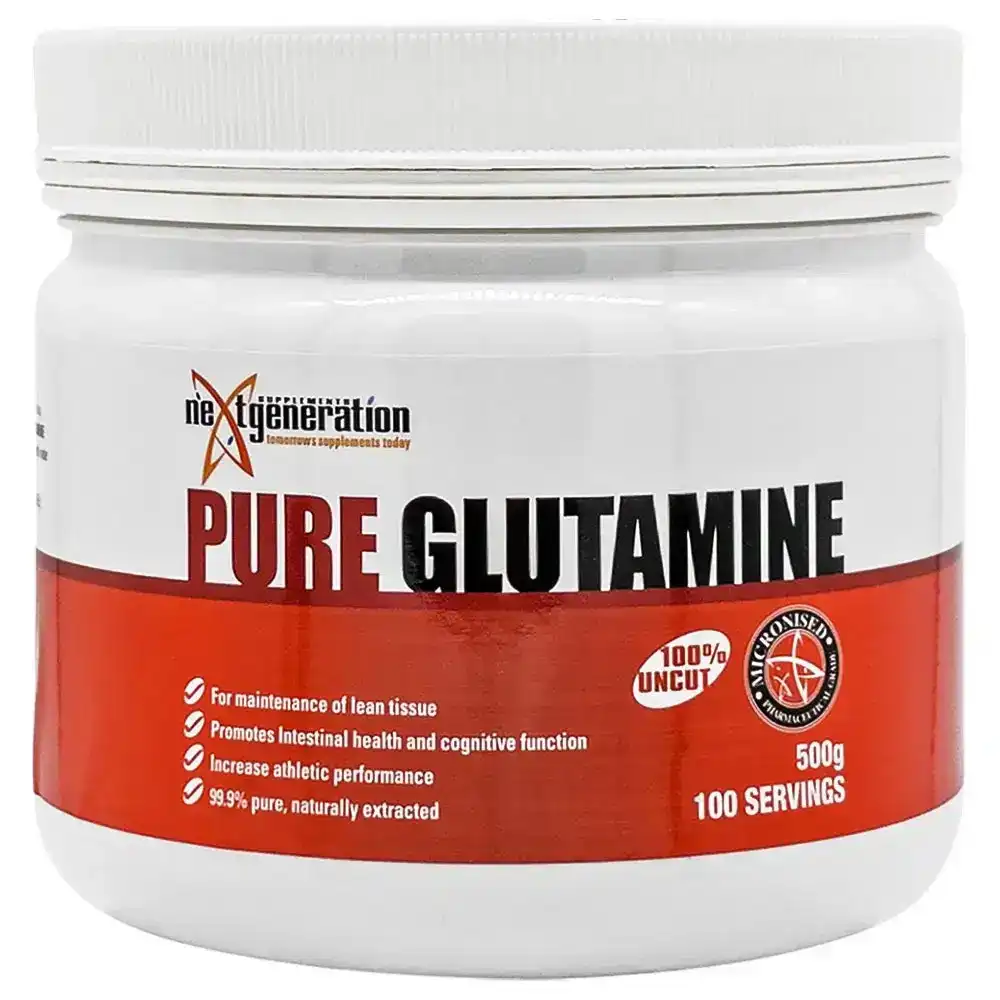 Next Generation Supplements Pure Glutamine Powder Helps Gut/Immune Function 500g