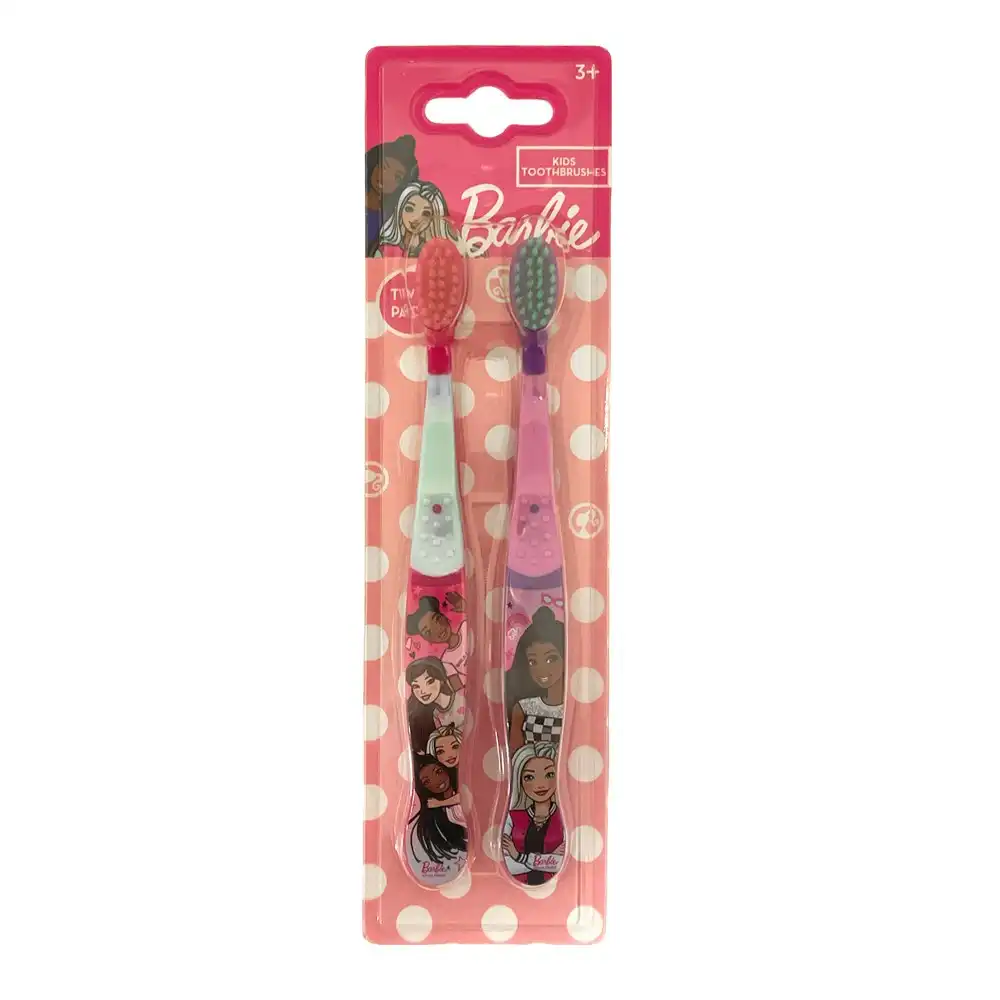 10pc Barbie 16cm Kids/Children Soft Bristle Oral/Dental Brushing Toothbrush 3+