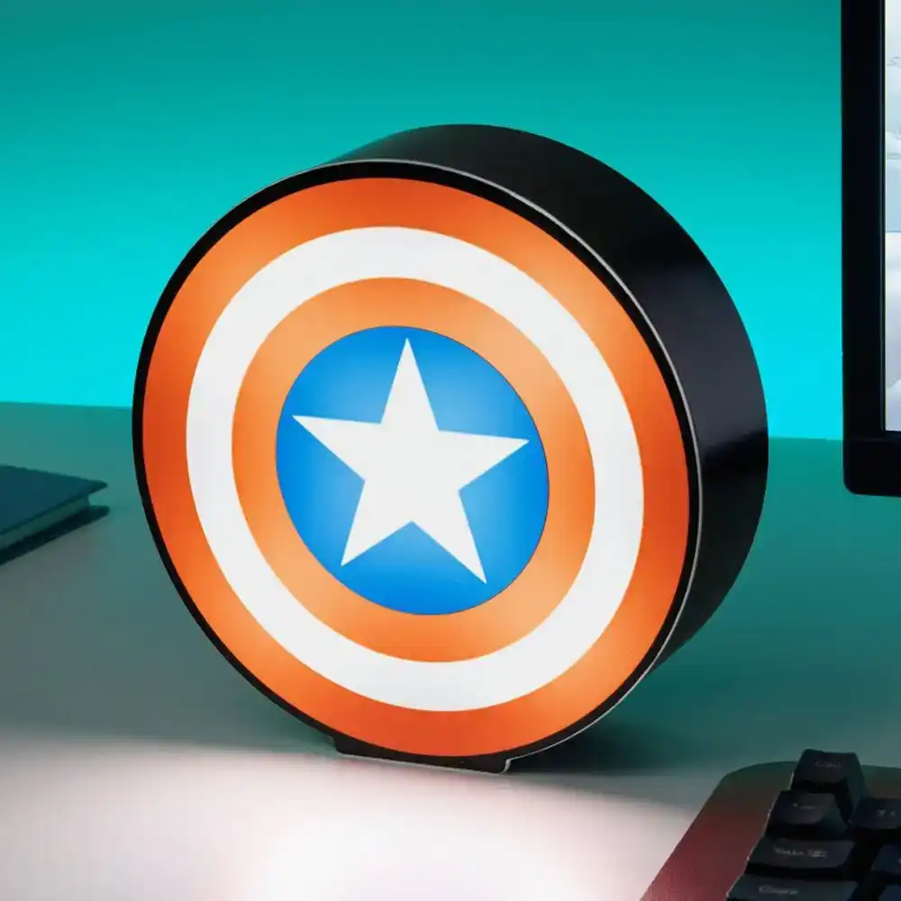 Captain America Shield Marvel 16cm Night Light Home/Room Desk/Tabletop Lamp