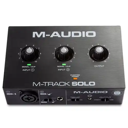 M-Audio M-Track Solo 48-KHz USB Audio Interface 2-Channel Recording For PC/Mac