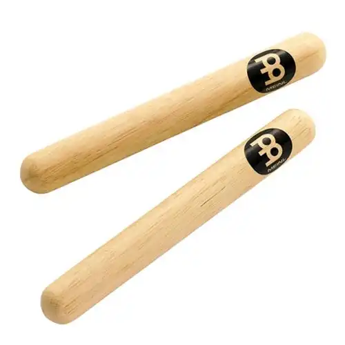 2PK Meinl Percussion 20.32cm Wooden Claves Stick/Sound Musical Instrument Brown