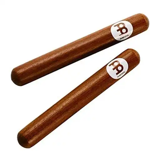2PK Meinl Percussion 20.32cm Wooden Claves Stick/Sound Musical Instrument Red