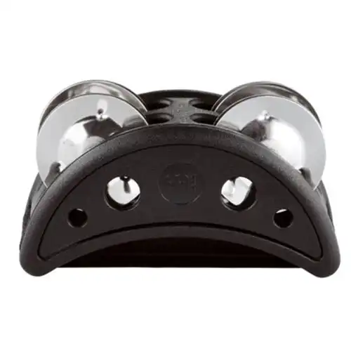 Meinl Percussion Compact Foot Jingle Music Tambourine Musical Instrument Black